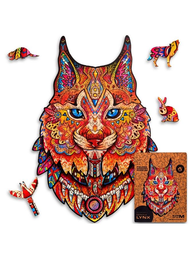 Wooden Jigsaw Puzzles Gentle Lynx 187 Pcs Medium 8.4