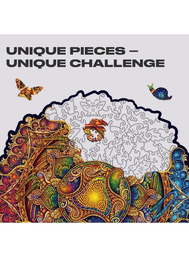 Original Wooden Jigsaw Puzzles Mandala Inexhaustible Abundance 200 Pcs Medium 9.8