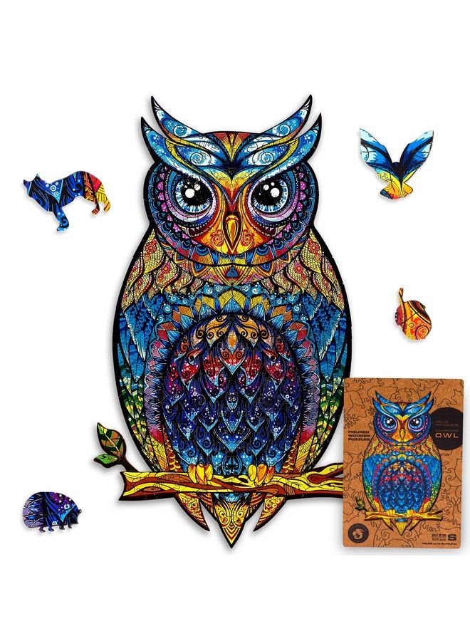 Wooden Jigsaw Puzzles Charming Owl 101 Pcs Small 5.9