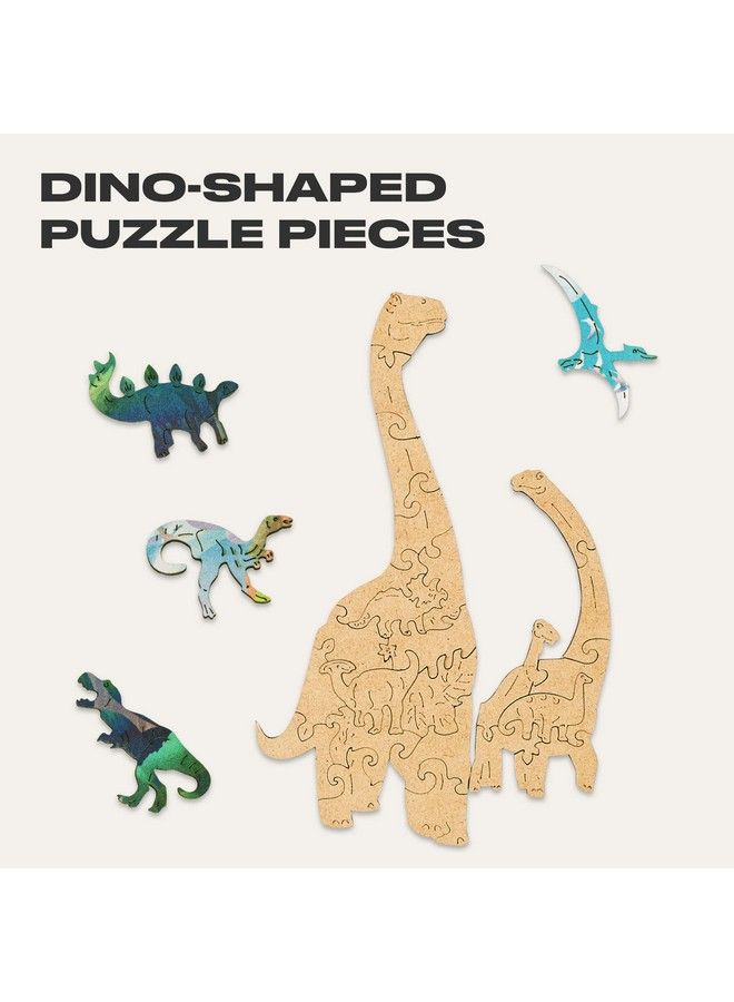 Woosaic Original Wooden Dinosaur Jigsaw Puzzle Diplodocus 100 Pcs 7.4