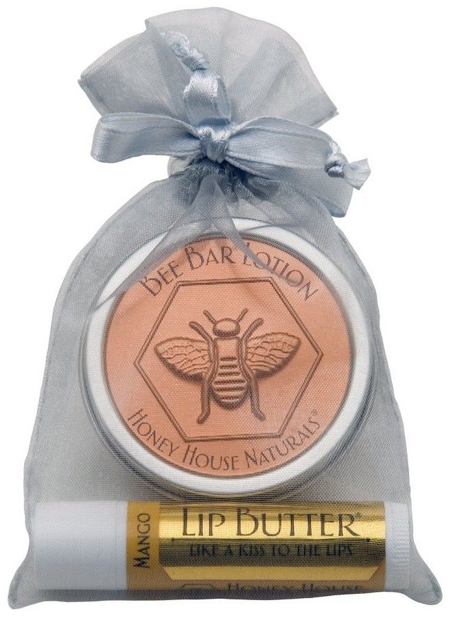 2 Piece Gift Set All Natural Ultra Moisturizing Lotion Bar And Lip Butter Infused With Essential Oils Made In Usa (Variant Name)