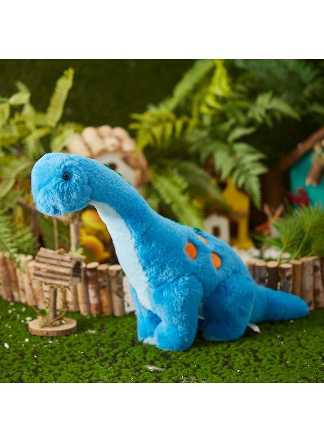 14’’ Light Up Dinosaur Diplodocus Stuffed Animal Floppy Led Plush Toy Night Lights Glow Pillow Long Neck Birthday Gifts For Kids Toddler Girls And Boys Blue