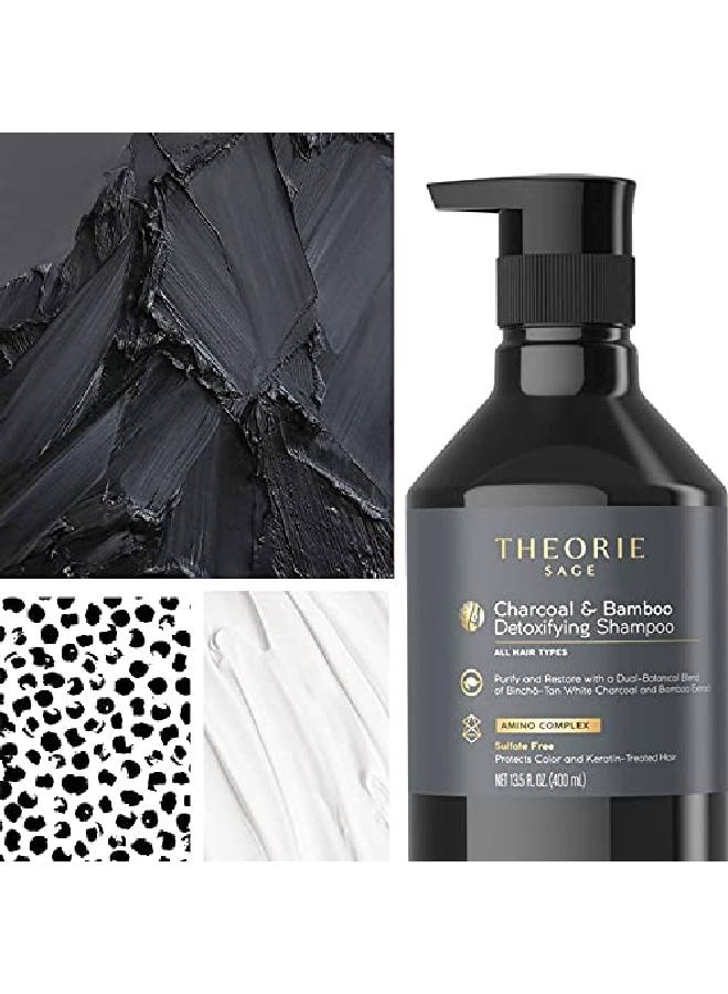 Charcoal Bamboo Detoxifying Conditioner Purify & Restore Nurture Color & Keratin Treated Hair Suited For All Hair Types 400Ml