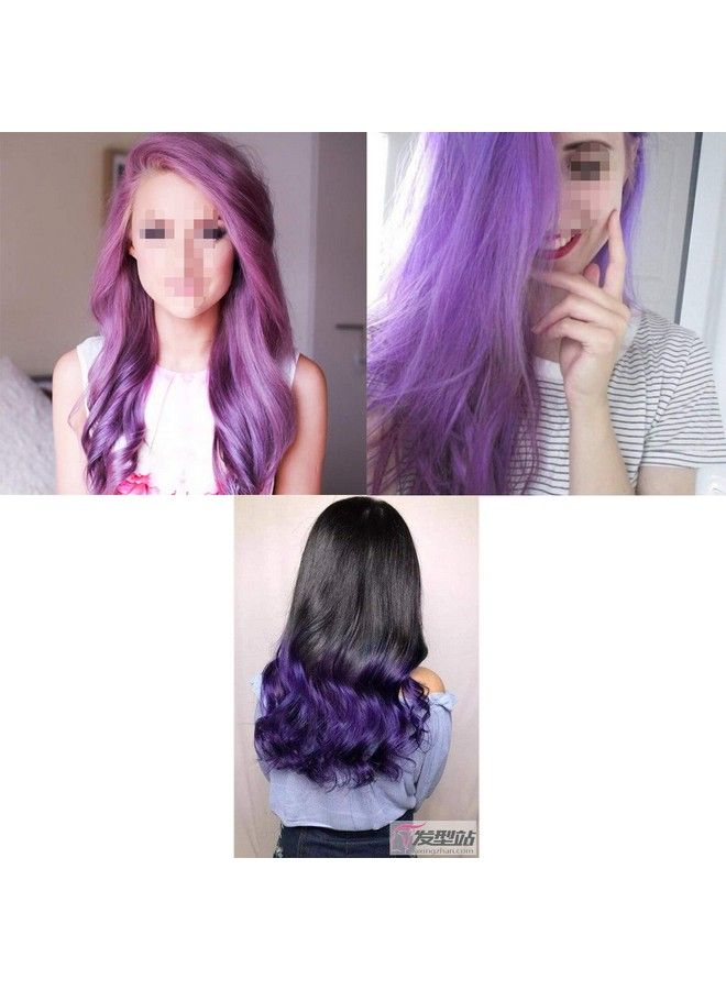 Unisex Disposable Temporary Hair Coloring Styling Hair Mud Disposable Hair Coloring Hair Wax Disposable Hair Cream Halloween Dress Up (Purple)