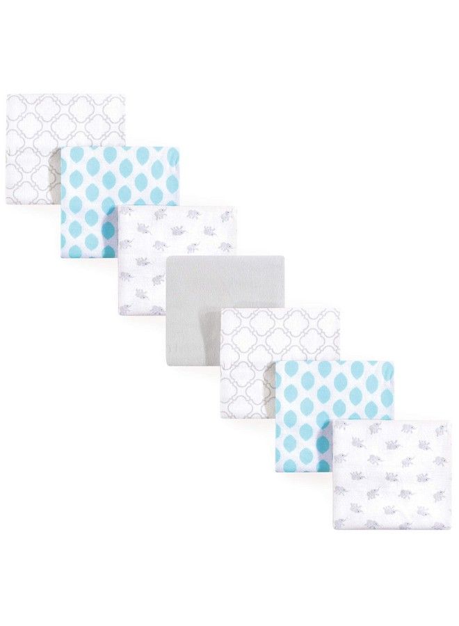 Unisex Baby Cotton Flannel Receiving Blankets Elephant 7Pack One Size