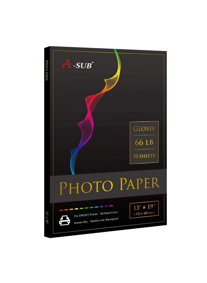 Premium Photo Paper High Glossy 13X19 Inch 66Lb For Inkjet Printers 50 Sheets