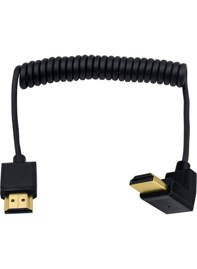 4K Hdmi Cable Hdmi To Hdmi Cable Extreme Thin Up Angled Hdmi Male To Male Extender Coiled Cable For 3D And 4K Ultra Hd Tv Stick Hdmi 2.0 Cord Extension Converter(Hdmi Extender) (1.2M 4Ft)