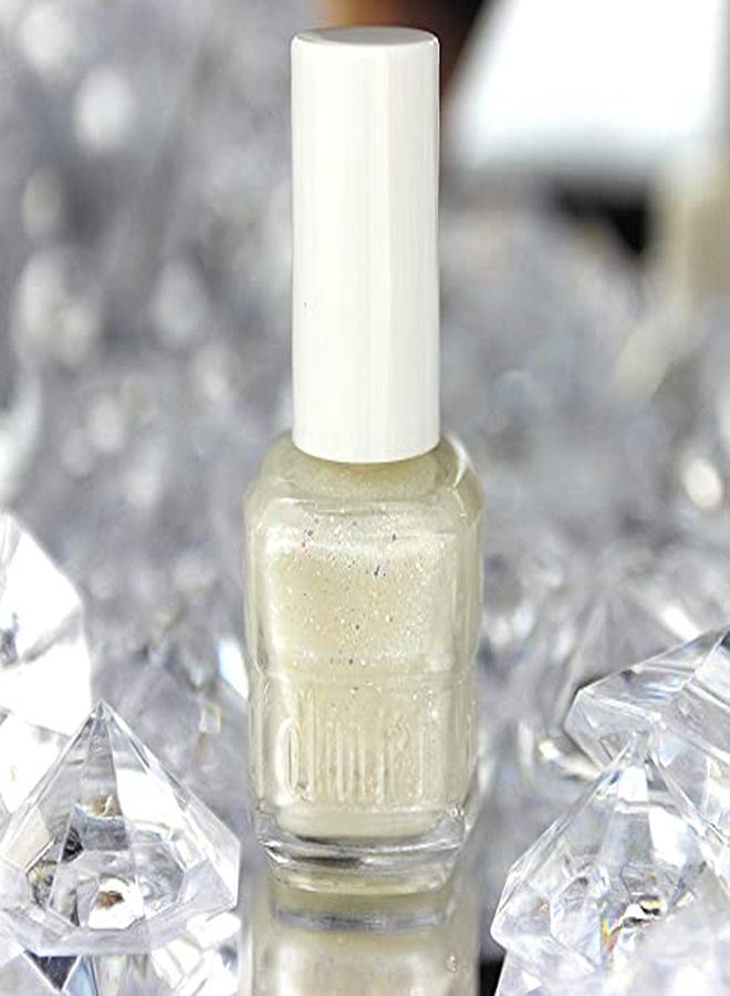 Nail Polish, 758 The Struggle Is Real, White Metallic Glitter Lacquer Opaque Coverage, 0.5 Fl.Oz.