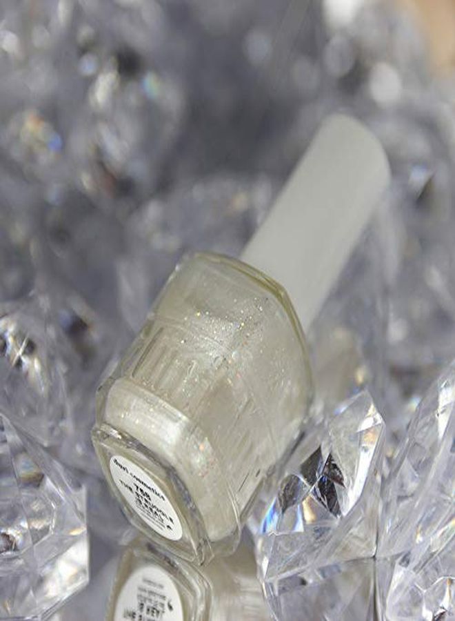 Nail Polish, 758 The Struggle Is Real, White Metallic Glitter Lacquer Opaque Coverage, 0.5 Fl.Oz.