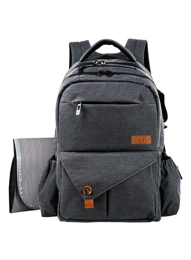Multi Function Large Baby Diaper Bag Backpack W Stroller Straps Insulated Bottle Pockets Changing Padstylish & Durable(Dark Gray 5284)