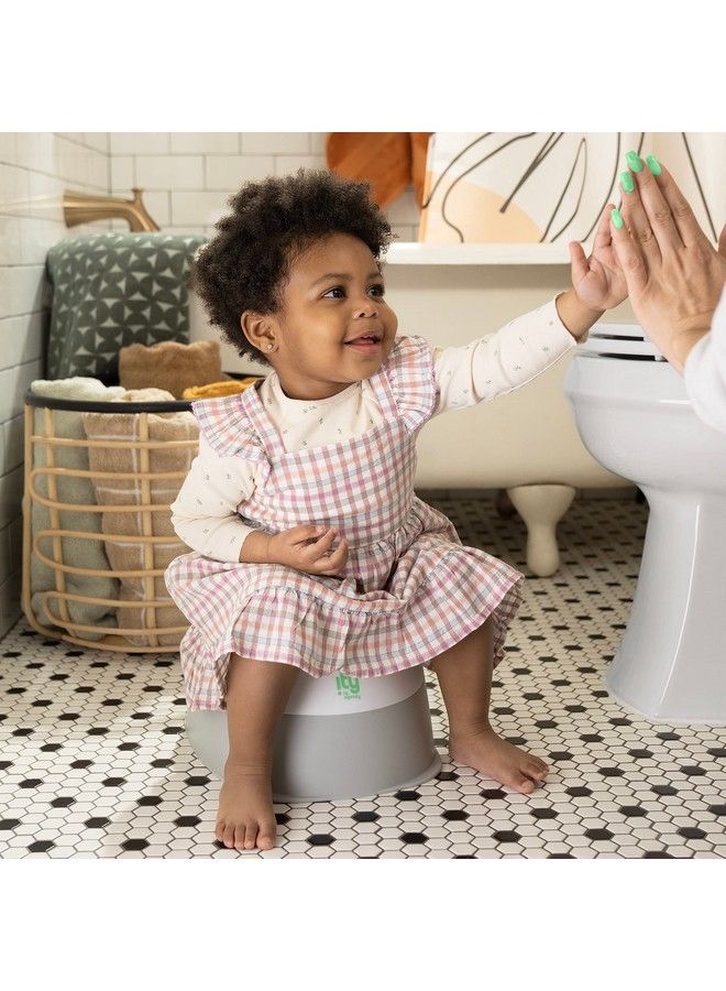 Genuity Ready Set Go Potty Removable Bowl Nonskid Bottom Wide Stable Base Age 18 Months & Up White & Grey