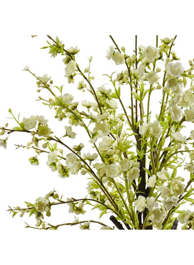 1459Wh Cherry Blossom In Glass Vase White