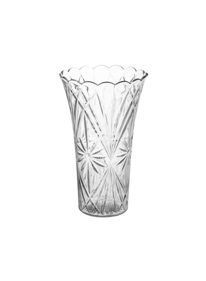 Flower Acrylic Vase Decorative Centerpiece For Home Or Wedding Nonbreakable Plastic 9
