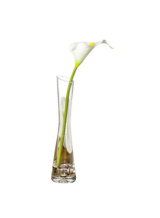 Handmade Blown Bud Vase Clear Small Glass Flower Vase Single Stem Vases For Home Wedding Decor 7.87Inch Height