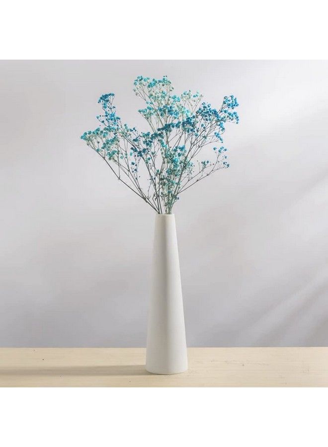 Tall White Ceramic Bud Vase Single Flower Small Bud Decorative Floral Vase Home Decor Centerpiece Modern Minimalism Style For Home Office Shelf Decor (Syx63152White)