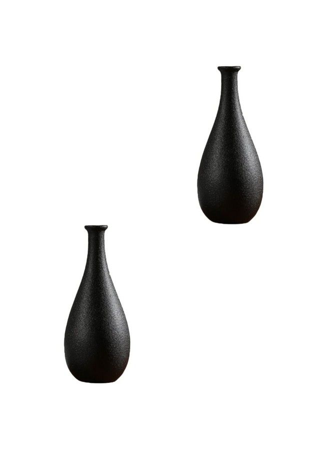 2 Pcs White Ceramic Vase Black Ceramic Vase Ceramic Vases For Flowers Black Vase Tall Flower Vases Flower Modern Vase Simulation Flowers Container Simplicity Vase Artificial Flower