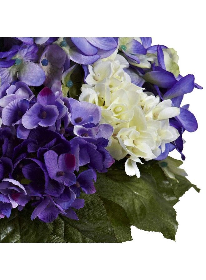 1364Bp Mixed Hydrangea With Vase Blue Purple