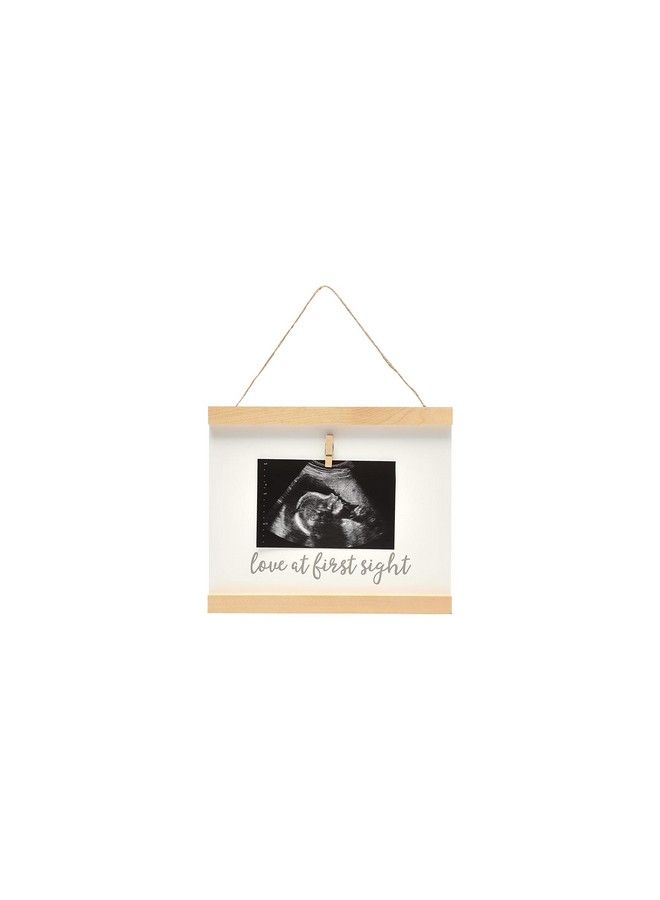 Sonogram Love At First Sight Wall Art Wooden Clip Baby Keepsake Frame Gender Neutral Baby Girl Or Baby Boy Nursery Décor Accessory Pregnancy Announcement Picture Frame