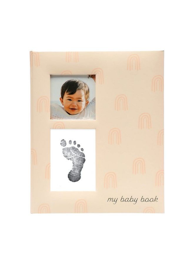 Baby Memory Book And Clean Touch Ink Pad Baby Girl Or Baby Boy Journal Baby Milestone Photo Album Blush Rainbow