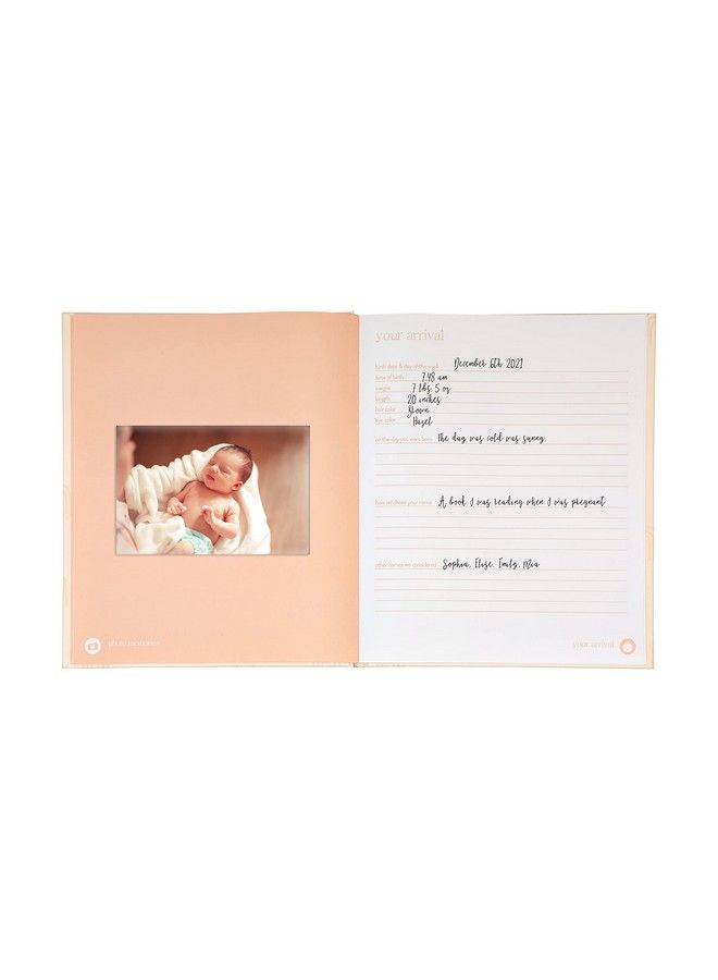 Baby Memory Book And Clean Touch Ink Pad Baby Girl Or Baby Boy Journal Baby Milestone Photo Album Blush Rainbow