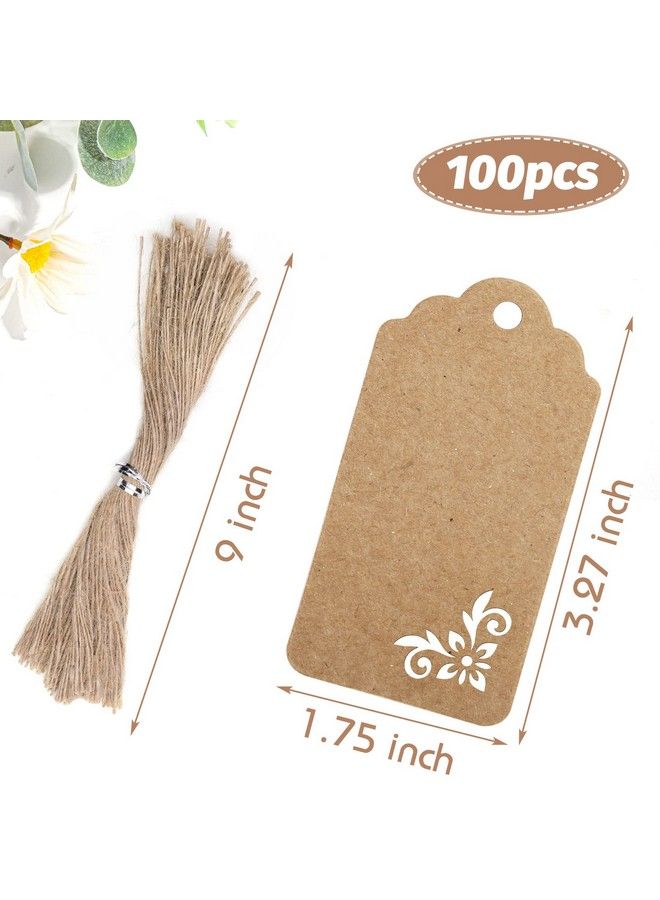 100Pcs Kraft Paper Tagstags With Stringparty Favor Gift Tags For Weddingbaby Showerbridal Shower
