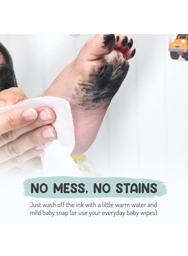 Baby Hand And Footprint Kit By Forever Fun Times ; Get Hundreds Of Detailed Prints With One Baby Safe Ink Pad ; Easy To Clean And Works With Any Paper Or Card ; Clean And Safe (Small Black)