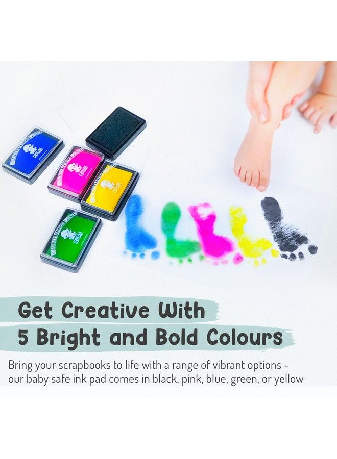 Baby Hand And Footprint Kit By Forever Fun Times ; Get Hundreds Of Detailed Prints With One Baby Safe Ink Pad ; Easy To Clean And Works With Any Paper Or Card ; Clean And Safe (Small Black)