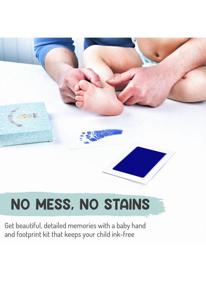 Notouch Inkless Baby Hand And Footprint Kit ; Painless Perfect Prints Without A Drop Of Ink On Your Child ; Quick And Easy Twostep Inkless Print Kit ; Baby Safe Ink Pad (Black (Updated) 2 Pads)