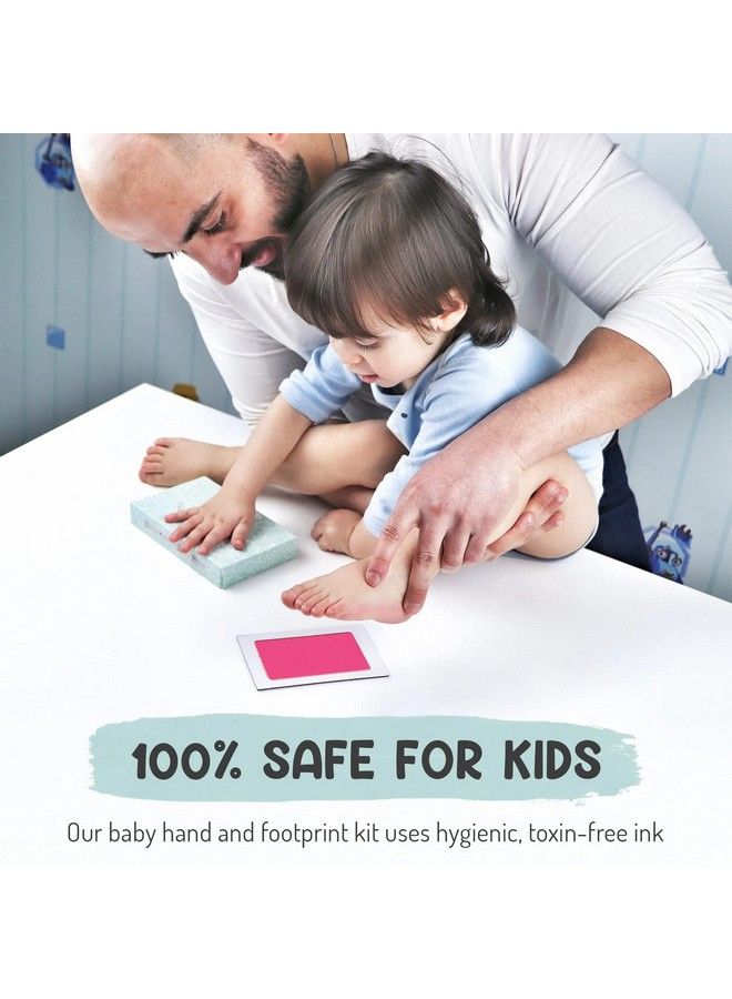 Notouch Inkless Baby Hand And Footprint Kit ; Painless Perfect Prints Without A Drop Of Ink On Your Child ; Quick And Easy Twostep Inkless Print Kit ; Baby Safe Ink Pad (Black (Updated) 2 Pads)