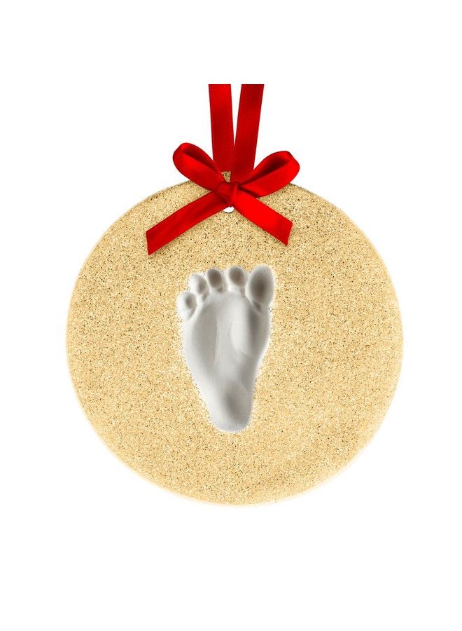 Lil Peach Baby'S Print Handprint Or Footprint Ornament Kit Newborn Handprint Or Footprint Keepsake Baby'S First Gold Glitter