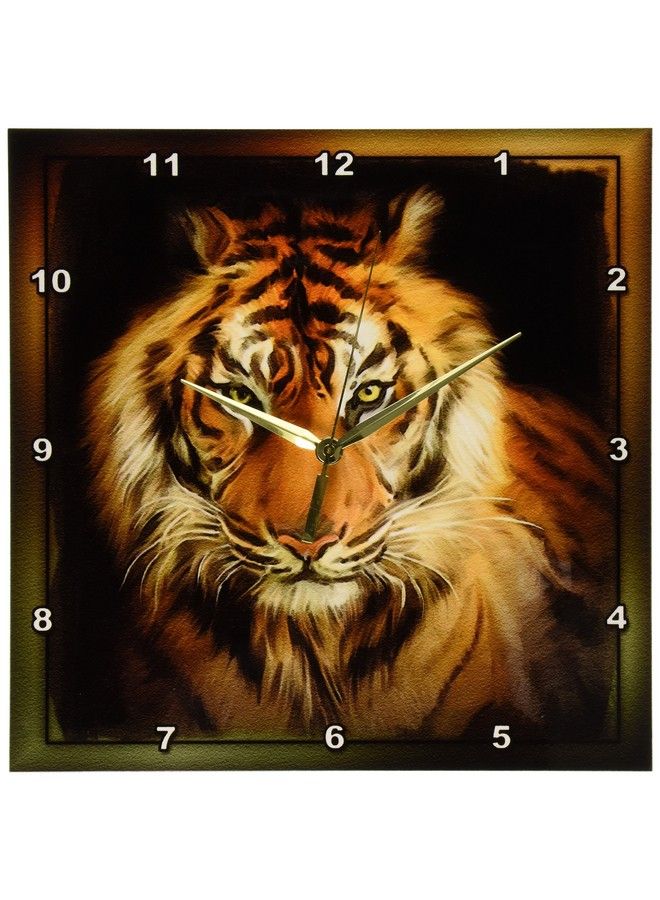 Dpp_41377_2 Portrait Of A Tiger Wall Clock 13 By 13Inch