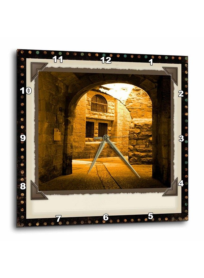 Dpp_18332_1 Gateway To Jerusalem Wall Clock 10 By 10Inch