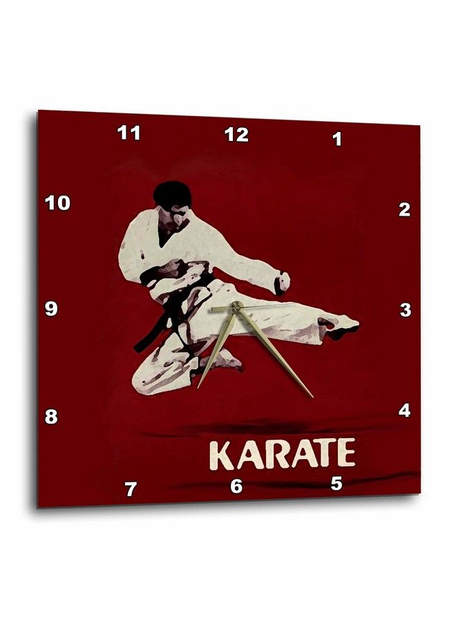Karate Wall Clock 10 By 10Inch