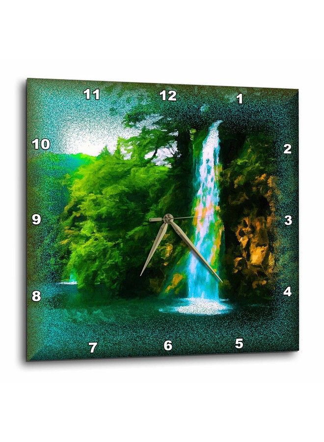 Dpp_24191_1 Speckled And Painted Waterfall Wall Clock 10 By 10Inch