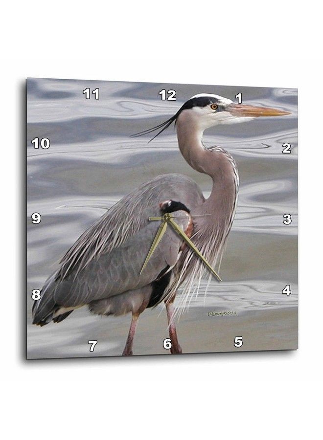 Dpp_19132_1 Great Blue Heron Wall Clock 10 By 10Inch