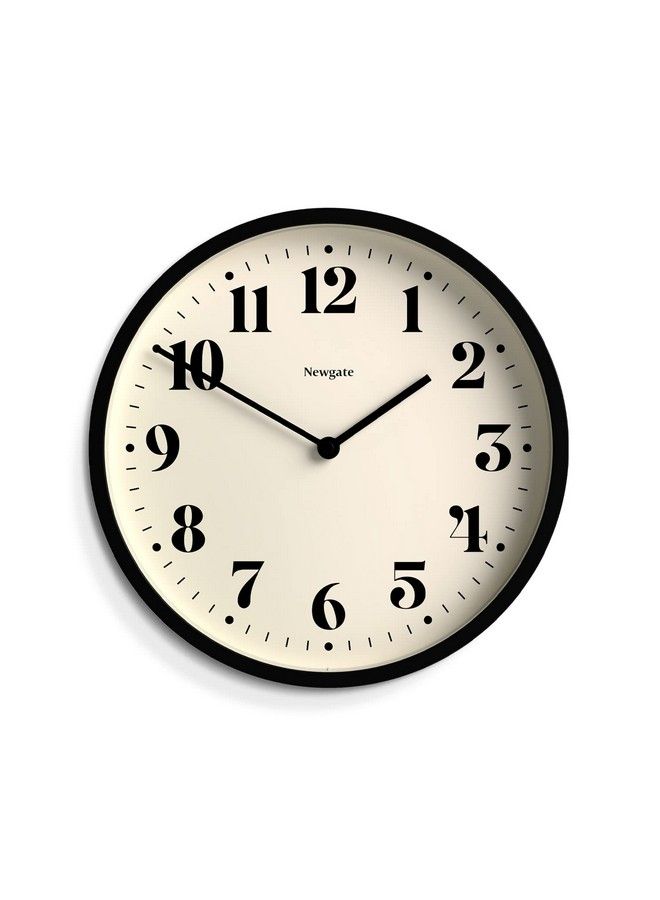 Number Four Modern Wall Clock Small Wall Clocks Round Clock Kitchen Clock Clocks For Living Room Office Clock Contemporary Case Minimalist Dial (Black)