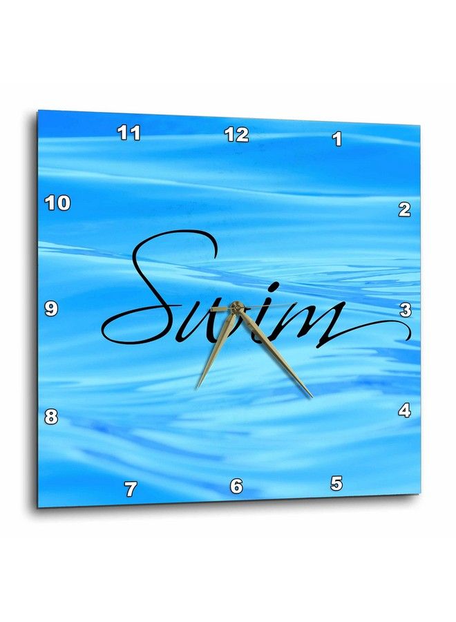 Dpp_180139_2 Swim Water Background Pool Waterwall Clock 13 By 13Inch