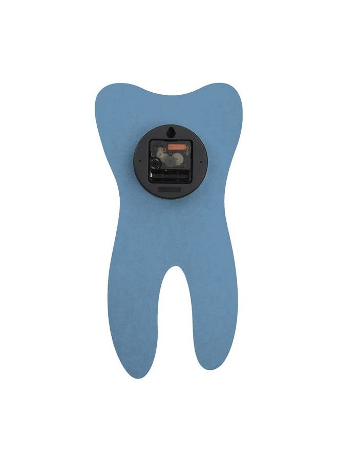 Modern Tooth Wall Clock Silent Nonticking Medical Tooth Dentist Dental Clinic Wall Art Clocks Wall Decor Hang For Bedroom Living Room (Blue)