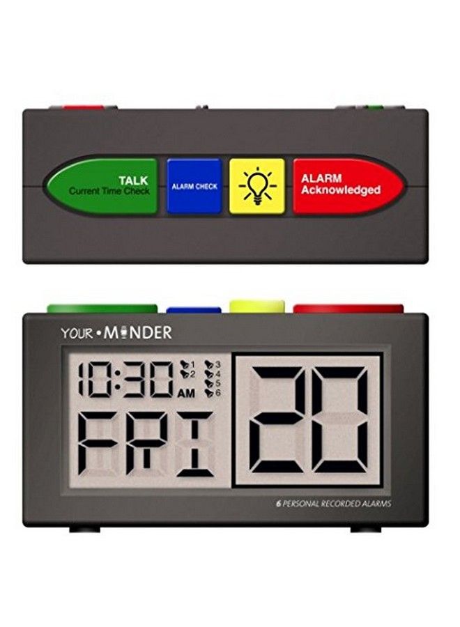 Voice Record And Alarm Replay Reminder Clock With Loud Easy Set Multiple Alarms By Medcenter (Ac Adapter Included)