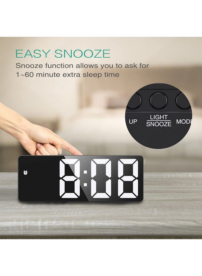 Digital Clock Led Alarm Clock 6.5Inch Large Display Led Clock With Snooze Usb Charging Ports 3 Adjustable Brightness Suitable For Bedroom Office