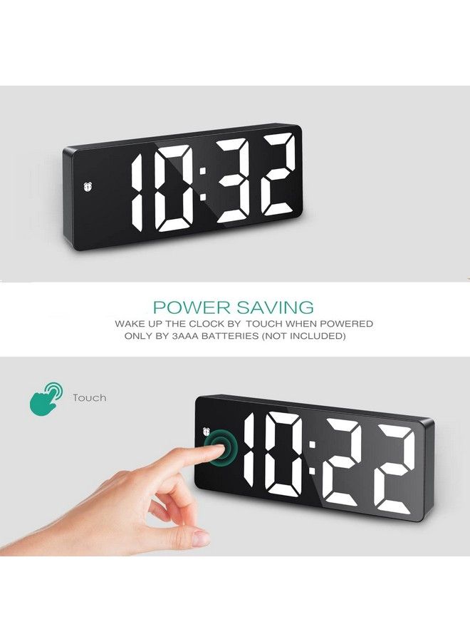 Digital Clock Led Alarm Clock 6.5Inch Large Display Led Clock With Snooze Usb Charging Ports 3 Adjustable Brightness Suitable For Bedroom Office