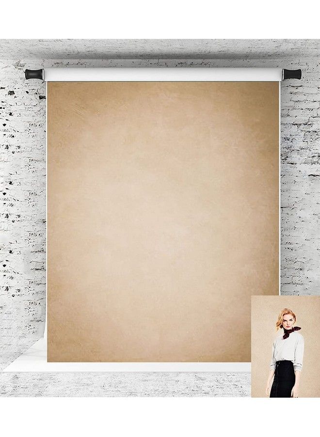 Beige Backdrops For Photography Tan Portrait Photo Backdrop Abstract Cream Backdrop Photo Booth Prop 5X7Ft (Beige Peach)