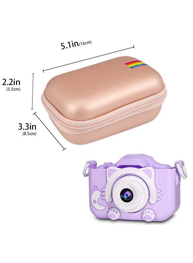 Kids Camera Case Compatible With Goopow Sgainul Gofunly Artcwk And More Video Digital Camera Gift Case For Toy Action Camera And Accessories(Case Only) (Gold)