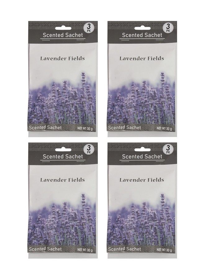 Lavender Fields Scented Sachet Set Of 12 1 Oz Each Sachets For Drawers Or Closets. Ideal Gift For Wedding Special Occasions Party Favors Spa And Aromatherapy.