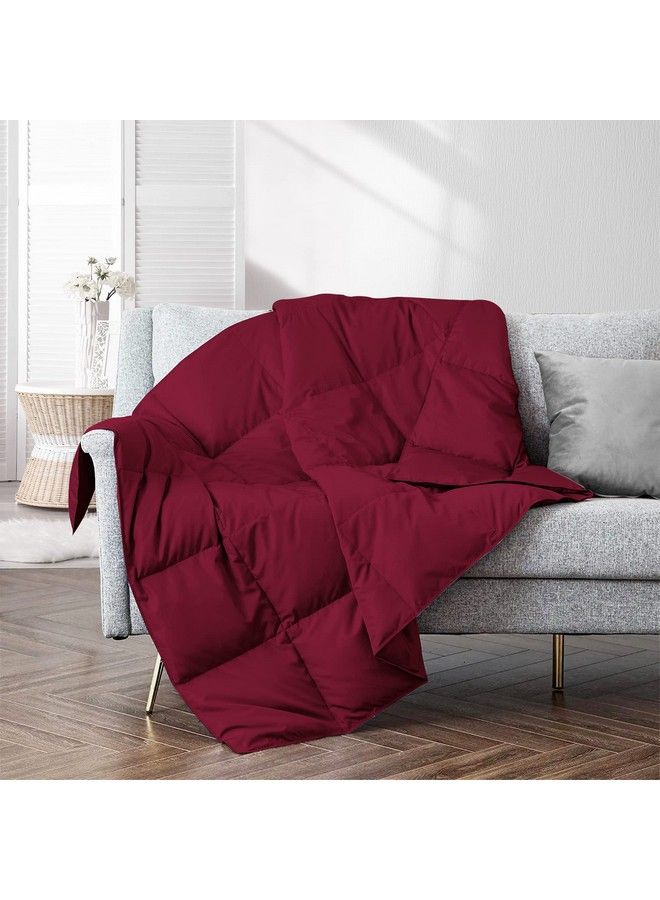 Soft Down Throw Blanket Lightweight Packable Couch Throw For Indoor And Outdoor Use 50