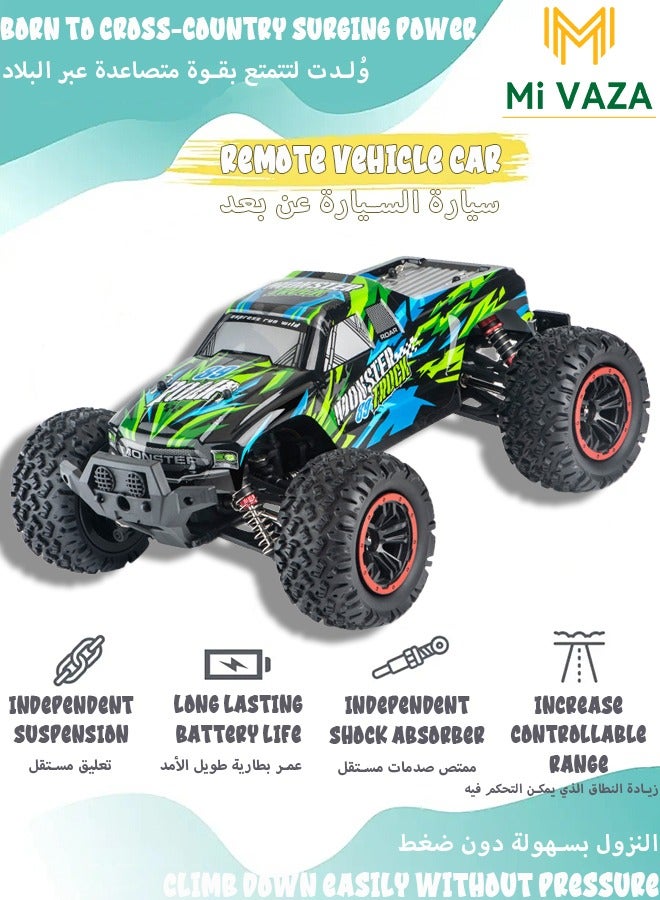 1:12 Scale All Terrain RC Car ,70 KPH High Speed 4WD Electric Vehicle With 2.4 GHz Remote Control, 4x4 Waterproof Off-road Truck With One Rechargeable Batteries