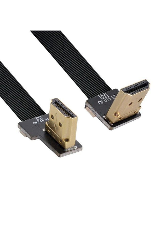 Cyfpv Dual 90 Degree Rightup Angled Hdmi Type A Male To Male Hdtv Fpc Flat Cable For Fpv Hdtv Multicopter Aerial Photography 20Cm