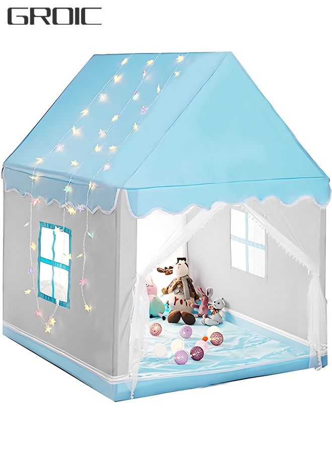 Kids Play Tent Playhouse with Star Lights, Large Fairy Playhouse with Star Lights Fairy Play House Indoor and Outdoor Toddler Tent, Easy Setup Gift for Children 53