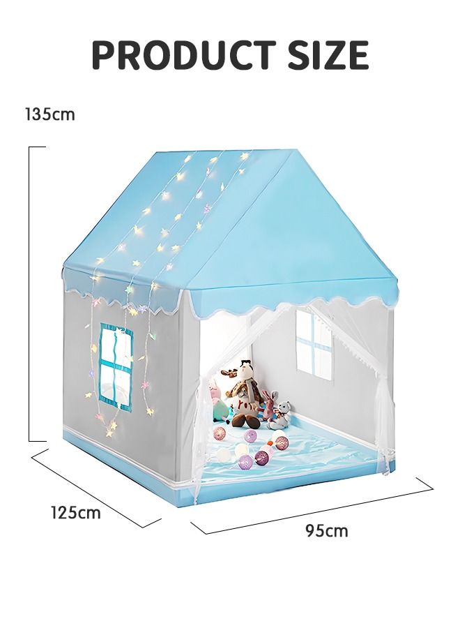 Kids Play Tent Playhouse with Star Lights, Large Fairy Playhouse with Star Lights Fairy Play House Indoor and Outdoor Toddler Tent, Easy Setup Gift for Children 53