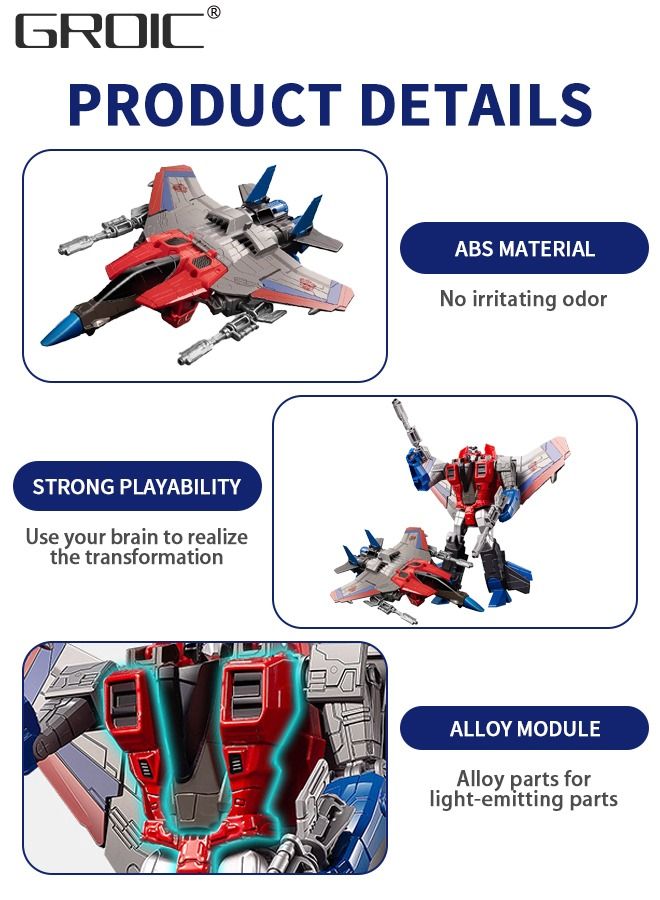 Deformation Robot Toy, Deformed Car Robot Toys, Action Figure Deformation Car Model, Portable Alloy Deformation Robot Toys Gift for Kids-Starscream